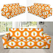 Orange And White Carrot Pattern Background Sofa Cover