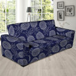 Dark Blue Pineapple Pattern Print Sofa Cover