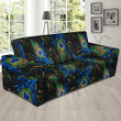 Feather Peacock Pattern Background Sofa Cover