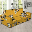 Yellow Flower Background Sofa Cover