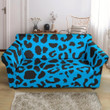 Cheetah Blue And Black Texture Pattern Sofa Cover