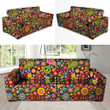 Colorful Hippe Peace Pattern Print Sofa Cover