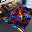 3D Psychedelic Area Rug Home Decor