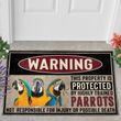 Protected By Blue And Gold Macaw Doormat Doormat Home Decor