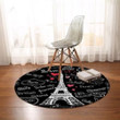 Pris Tower Black Quote Cute Round Rug Home Decor