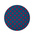Navy Polka Dot Design Round Rug Home Decor