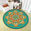 Lovely Teal Beautiful Vintage Pattern Round Rug Home Decor