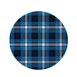 Blue Plaid Tartan Scottish Blue White And Black Pattern Round Rug Home Decor