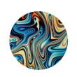Abstract Wavy Psychedelic Round Rug Home Decor