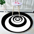 Classic Snail Spiral Pattern Round Rug Home Decor