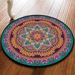 Teal And Purple Gorgeous Vintage Round Rug Home Decor