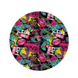 Graffiti Abstract Hiphop Lip Design Round Rug Home Decor