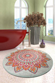 Royal Colorful Background Round Rug Home Decor