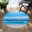 Peace Of The Beach Blue Sky Round Rug Home Decor