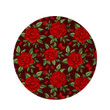 Red Rose Flower Lovely Design Round Rug Home Decor