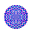 Blue Optical Illusion Charming Design Round Rug Home Decor