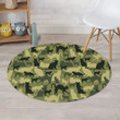 Cat Camouflage Pattern Round Rug Home Decor