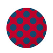 Red Background Blue Polka Dot Round Rug Home Decor