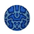Blue Snakeskin Unique Pattern Round Rug Home Decor