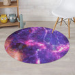 Purple Nebula Galaxy Space Charming Sky Round Rug Home Decor
