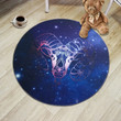 Zodiac Constellations Capricorn Illustration Round Rug Home Decor