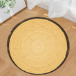 Bright Wood Grain Pattern Round Rug Home Decor