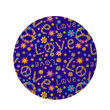 Abstract Floral Hippie Round Rug Home Decor