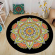 Aesthetic Colourful Vintage Texture Round Rug Home Decor