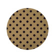Tan And Black Tiny Polka Pattern Round Rug Home Decor