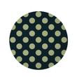 Vintage Polka Dot Black Background Round Rug Home Decor