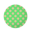 Pale Green Polka Dot Round Rug Home Decor