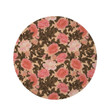 Pink Rose Floral Pattern Wheat Background Delightful Style Round Rug Home Decor