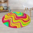 Abstract Flamboyant Paint Round Rug Home Decor