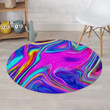 Abstract Purple Lovely Design Round Rug Home Decor