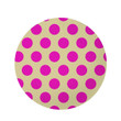 Cream Background Lovely Pink Polka Dot Round Rug Home Decor