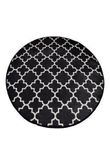 Black Cup Colorful Background Round Rug Home Decor