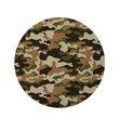 Green And Brown Camouflage Design Round Rug Home Decor