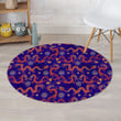 Blue Chinese Dragon Hoodie Pattern Round Rug Home Decor