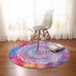 Mandala Flower Colorful Dreamy Round Rug Home Decor