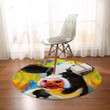 Milk Cow Painting Round Rug Home Decor