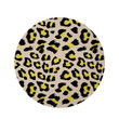 Leopard Yellow Design Round Rug Home Decor