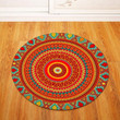 Watercolor Traditional Vintage Geometric Illustration Round Rug Home Decor