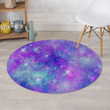 Blue And Pink Galaxy Space Round Rug Home Decor