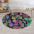 Colorful Butterfly Family Round Rug Home Decor