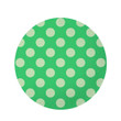 Nice White Polka Dot Green Background Round Rug Home Decor