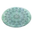 The Ocean Hues Floral Pattern Round Rug Home Decor