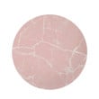 Pink Theme Cracked Marble Pattern Round Rug Home Decor
