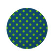 Emerald Green Polka Dot Blue Background Round Rug Home Decor
