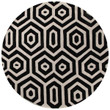 Gold Collection Black White Round Rug Home Decor
