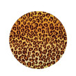 Gold Leopard Design Round Rug Home Decor